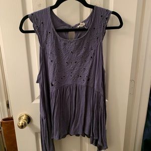 Eyeshadow Blue Detailed Tank top